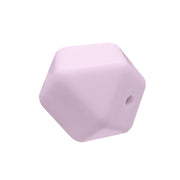 perlina sfaccettata separatore 17x17mm in silicone alimentare lilla