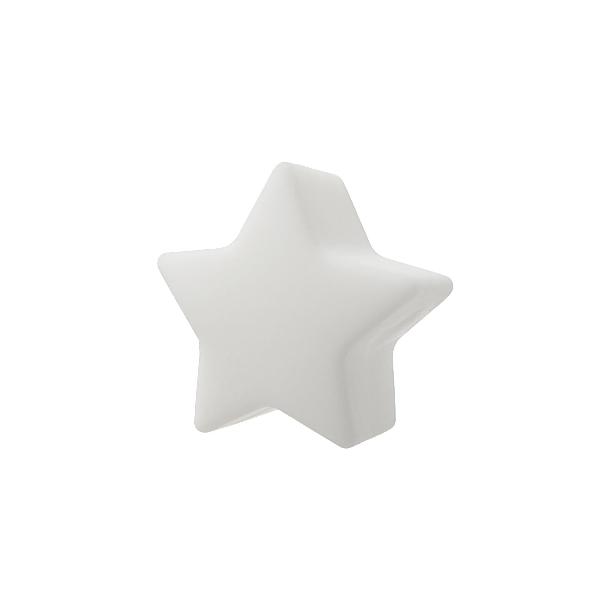 perlina stellina separatore 13x8mm in silicone alimentare bianco