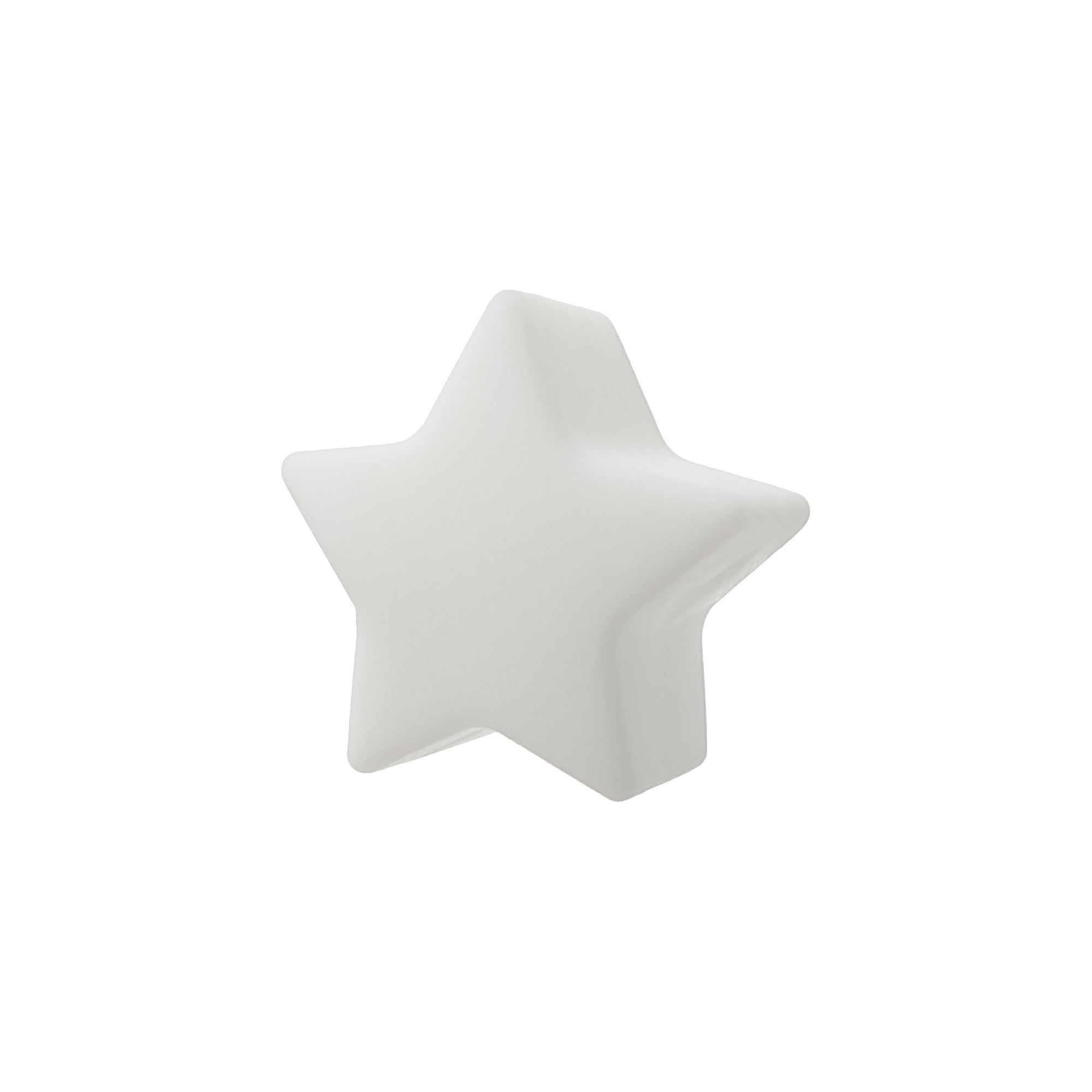 perlina stellina separatore 13x8mm in silicone alimentare bianco