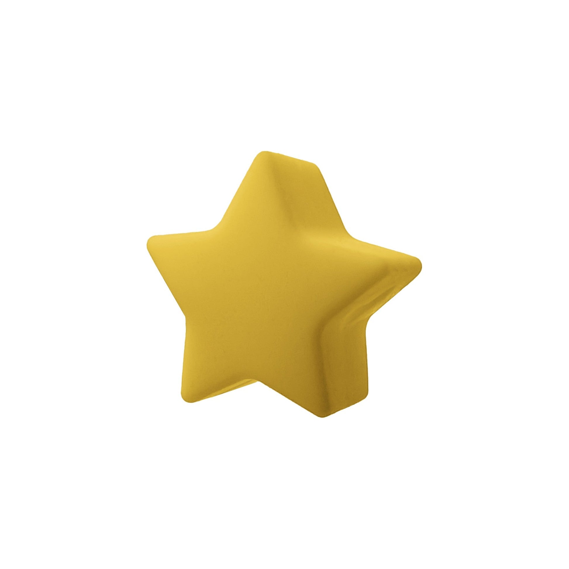 perlina stellina separatore 13x8mm in silicone alimentare senape