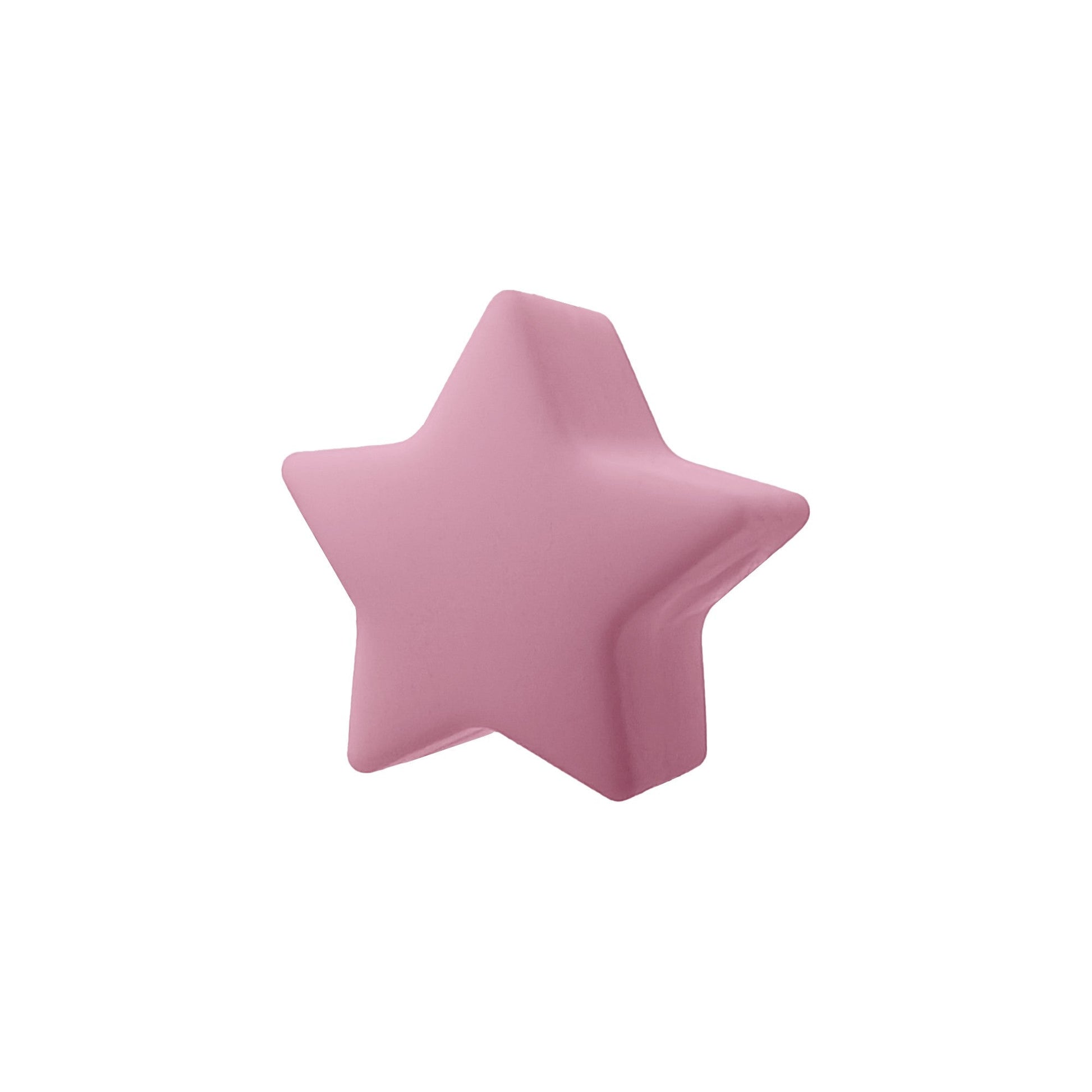 perlina stellina separatore 13x8mm in silicone alimentare rosa