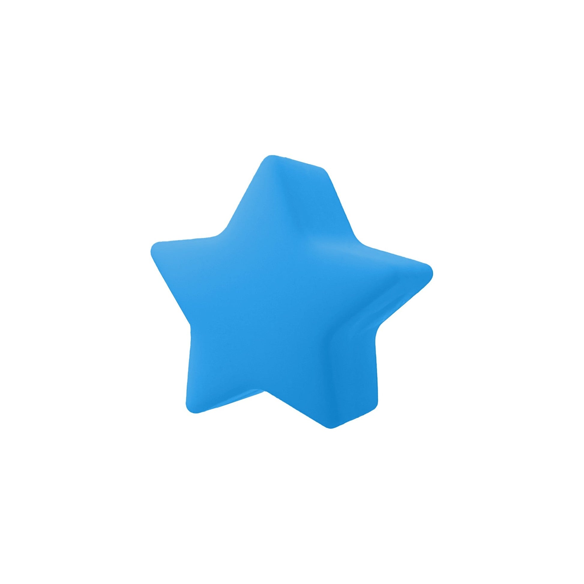 perlina stellina separatore 13x8mm in silicone alimentare bluette