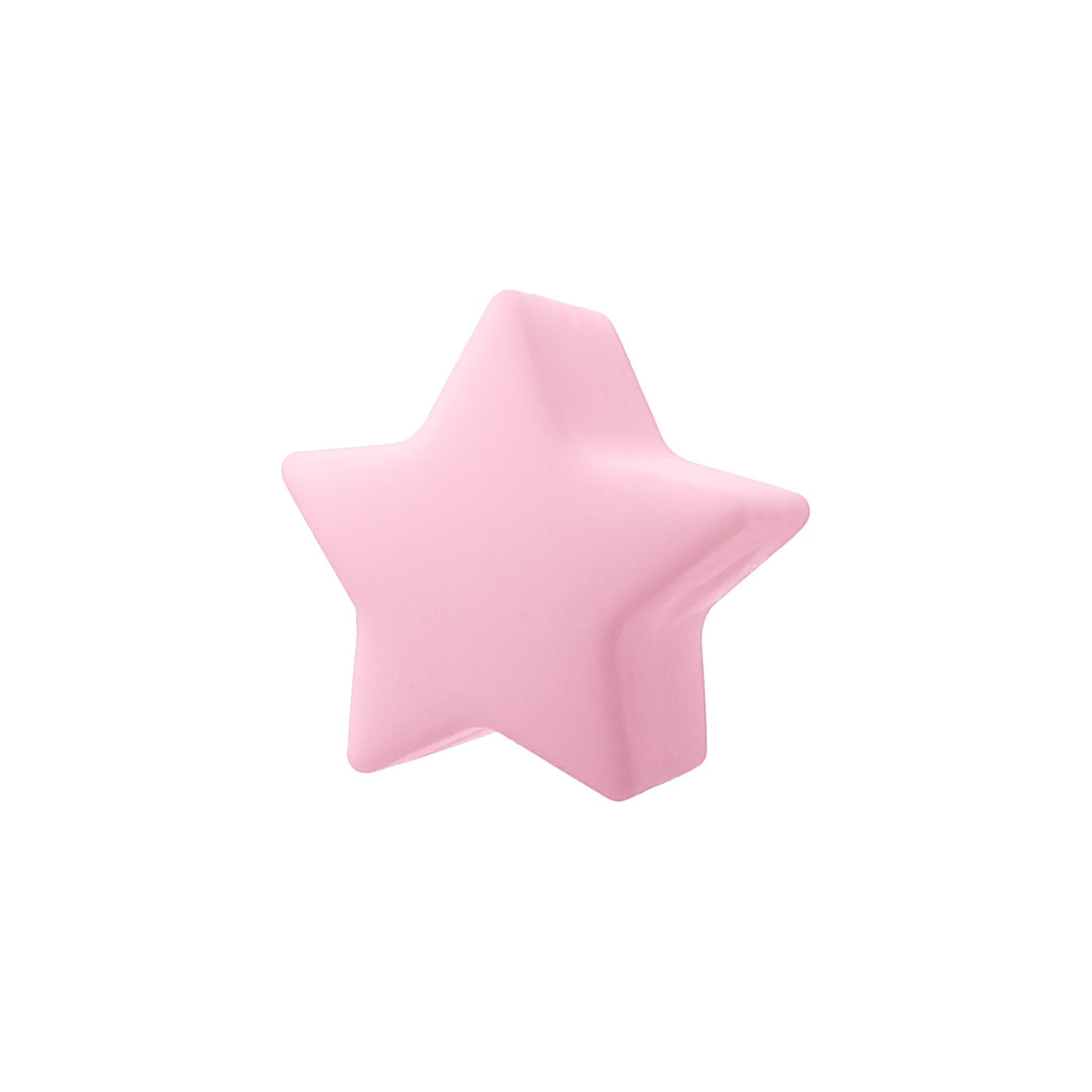 perlina stellina separatore 13x8mm in silicone alimentare rosa baby