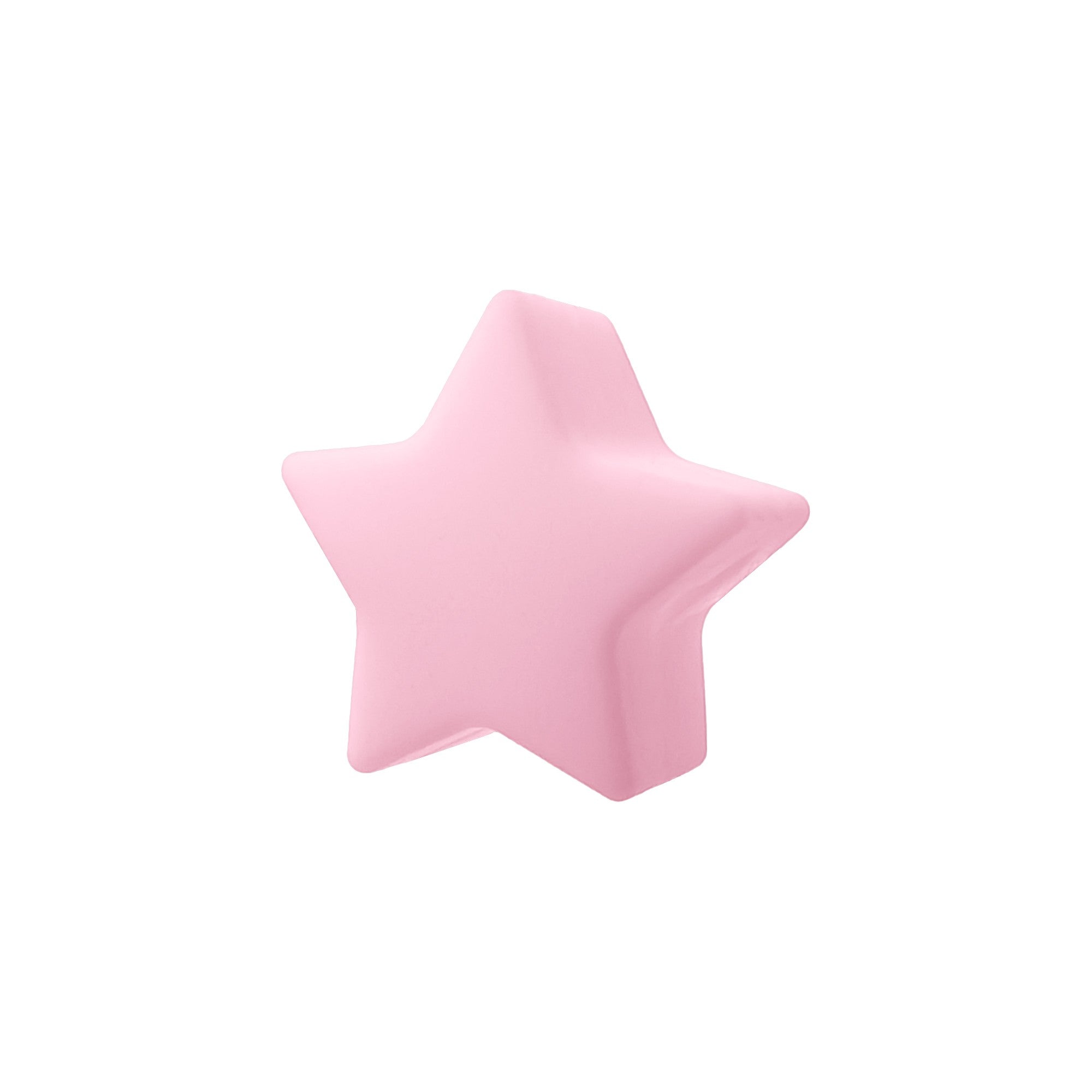 perlina stellina separatore 13x8mm in silicone alimentare rosa baby