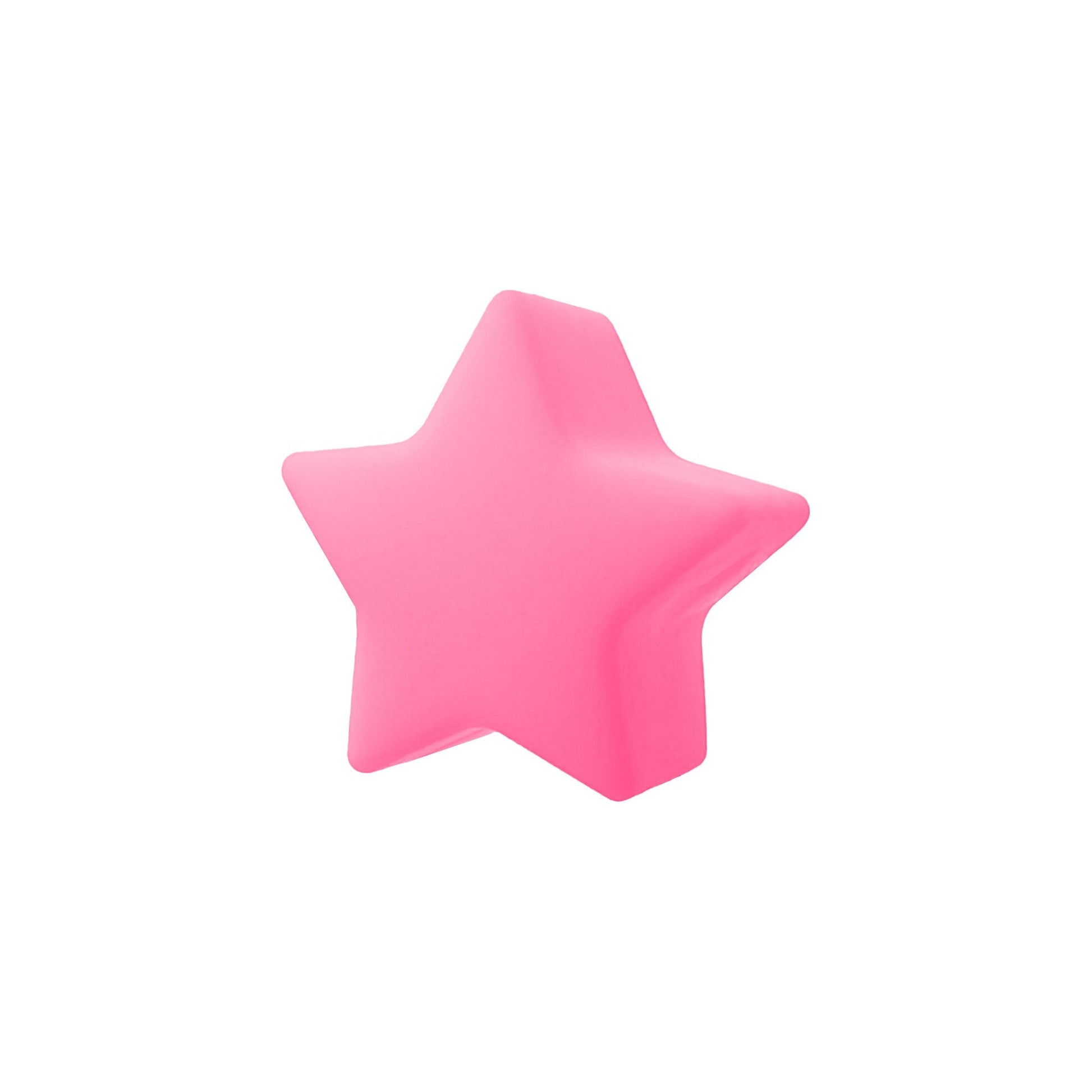 perlina stellina separatore 13x8mm in silicone alimentare fucsia