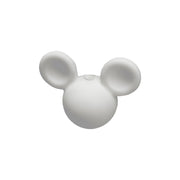 perlina topolino separatore 23x18mm in silicone alimentare bianco