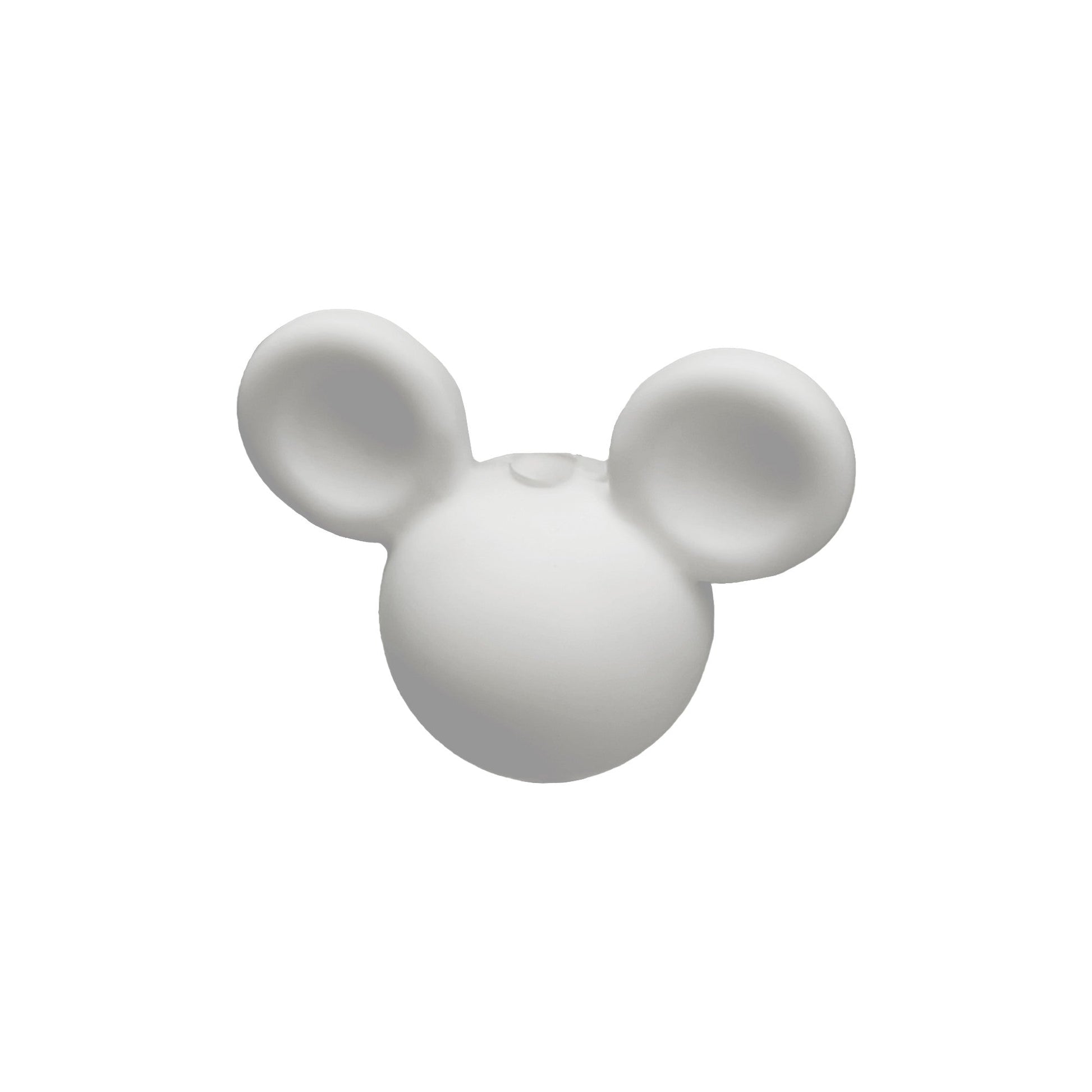 perlina topolino separatore 23x18mm in silicone alimentare bianco