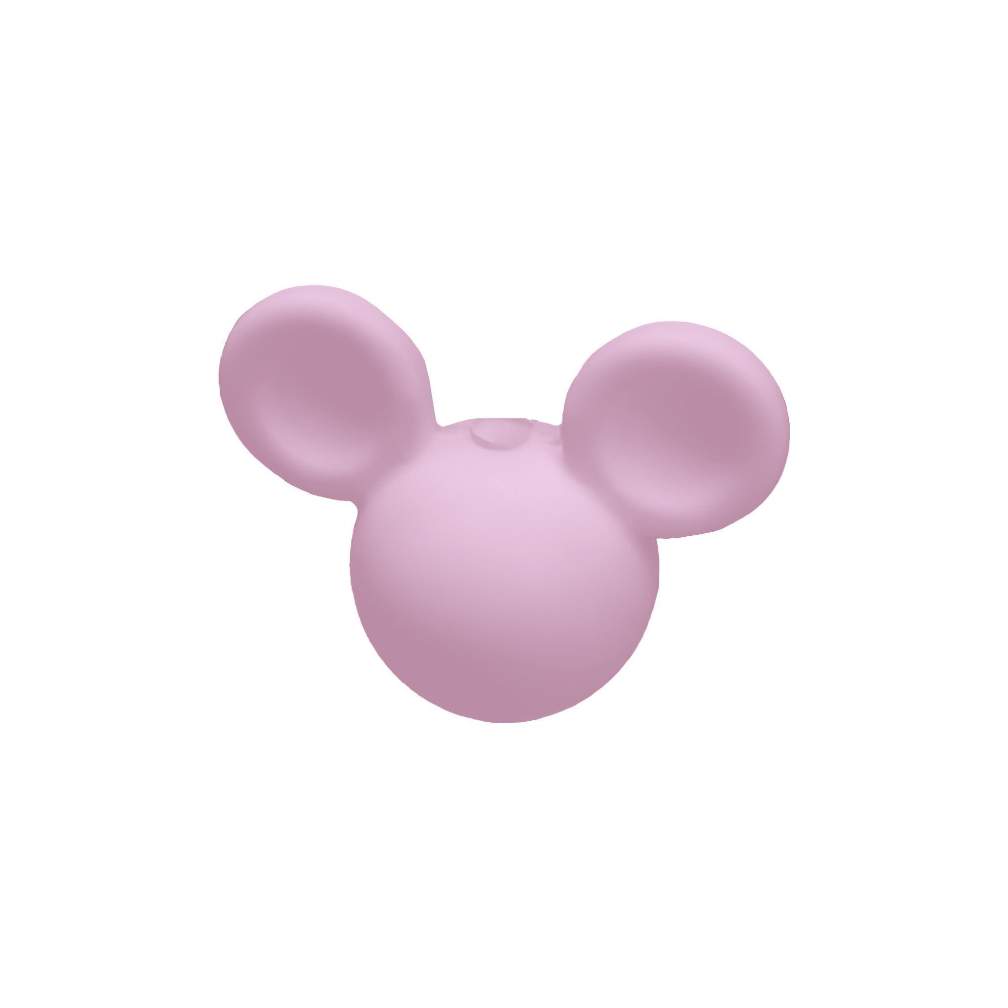perlina topolino separatore 23x18mm in silicone alimentare rosa lilla