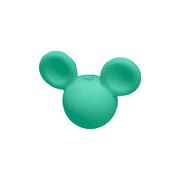 perlina topolino separatore 23x18mm in silicone alimentare verde giada