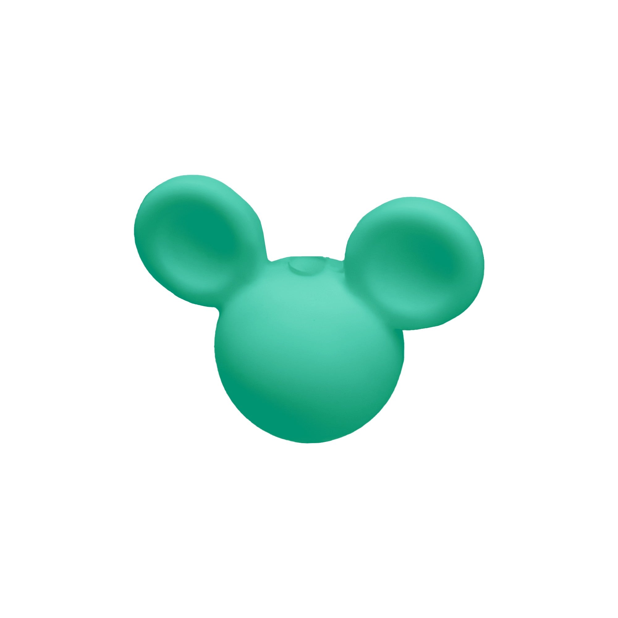 perlina topolino separatore 23x18mm in silicone alimentare verde giada