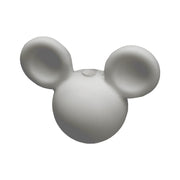 perlina topolino separatore 23x18mm in silicone alimentare grigio