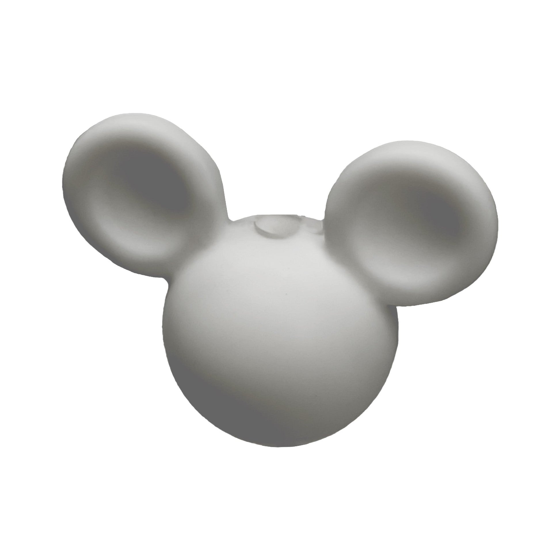 perlina topolino separatore 23x18mm in silicone alimentare grigio