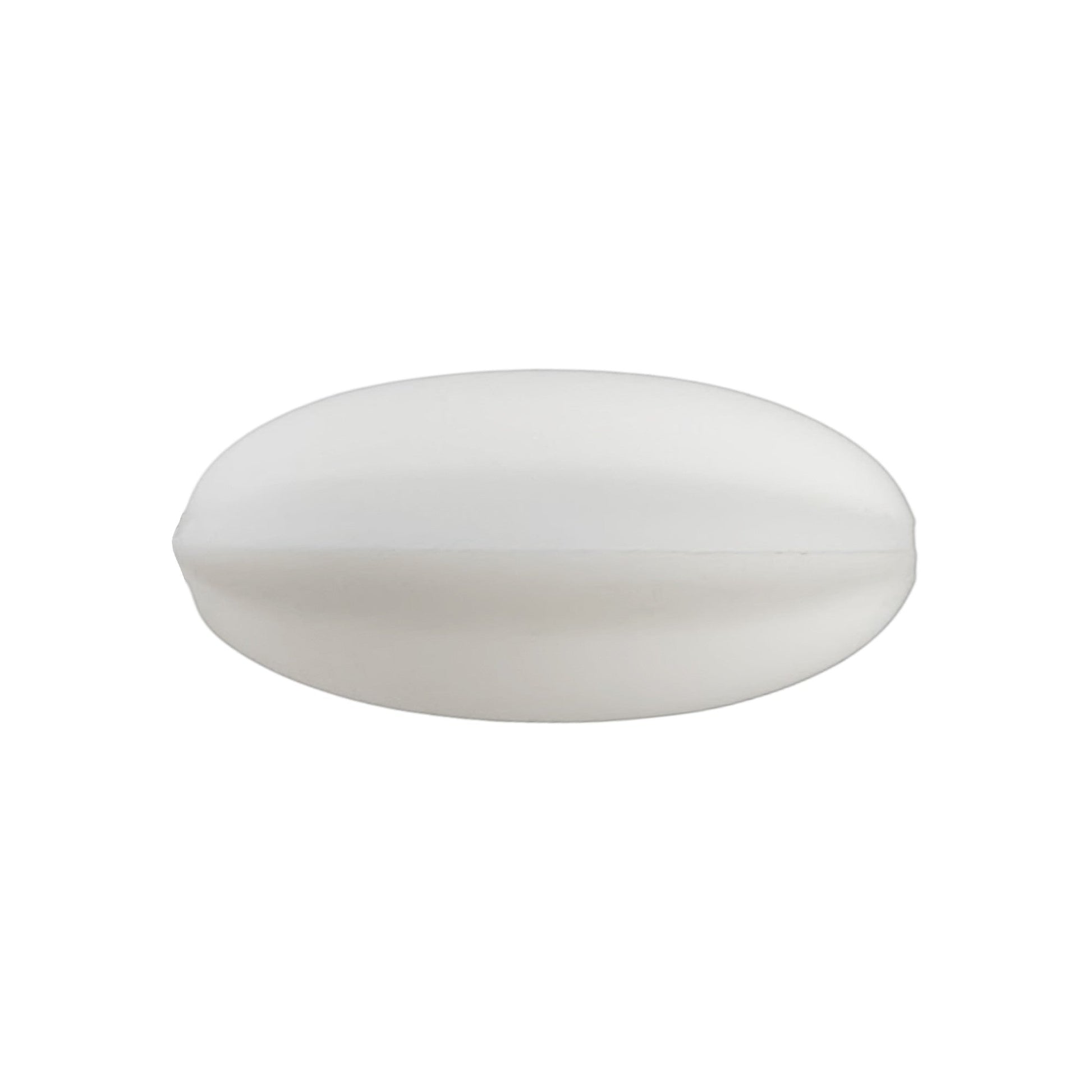perlina allungata separatore 30x10mm in silicone alimentare bianco