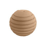 perlina rigata separatore 14x14mm in silicone alimentare noce