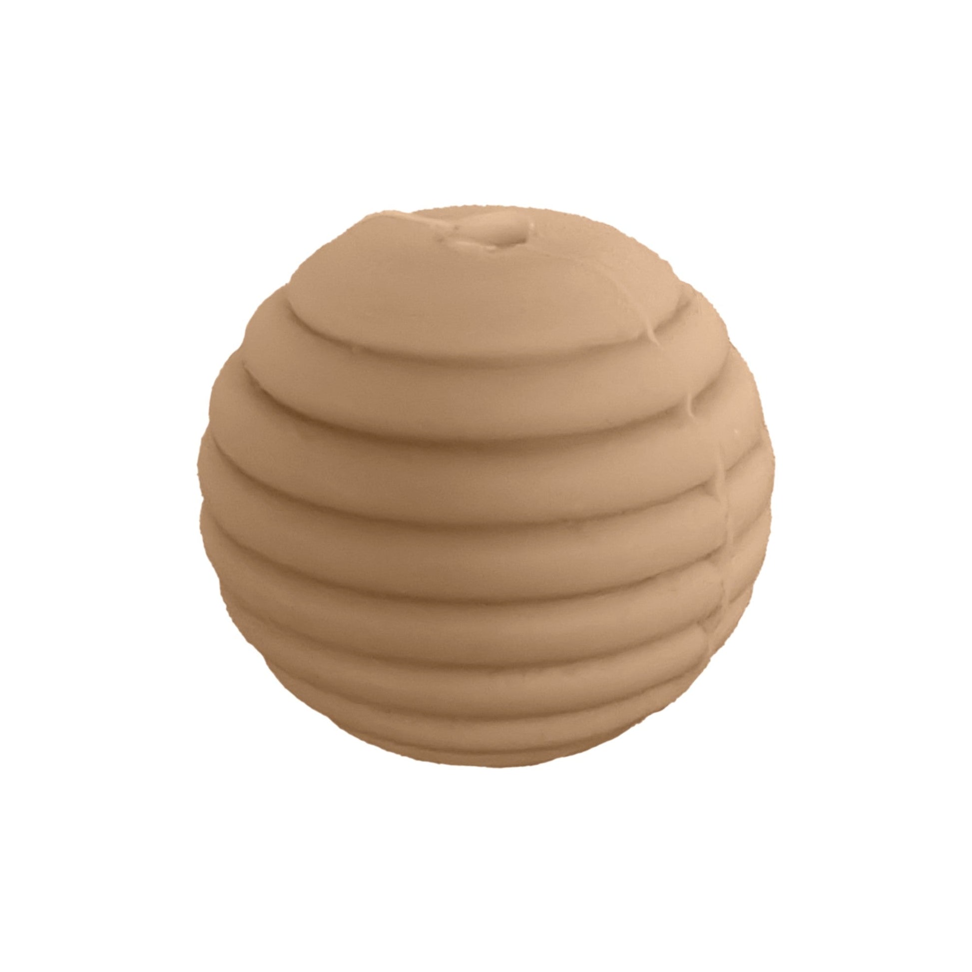 perlina rigata separatore 14x14mm in silicone alimentare noce