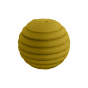 perlina rigata separatore 14x14mm in silicone alimentare senape