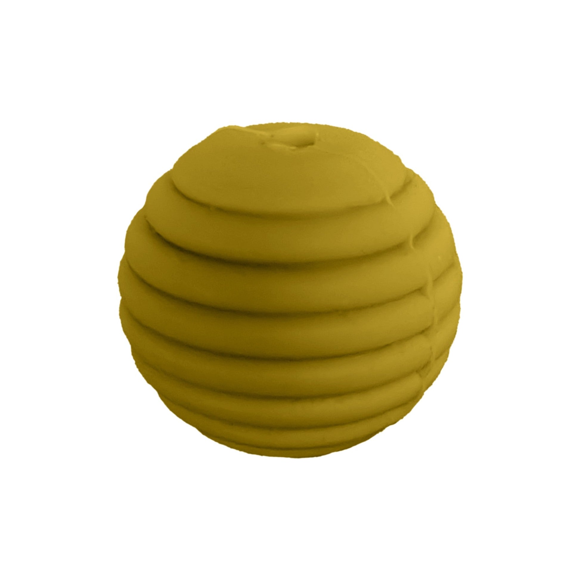 perlina rigata separatore 14x14mm in silicone alimentare senape