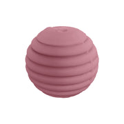 perlina rigata separatore 14x14mm in silicone alimentare rosa antico