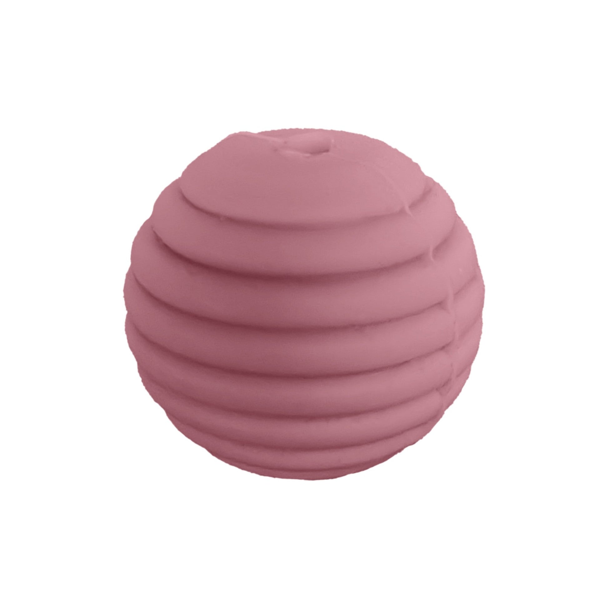 perlina rigata separatore 14x14mm in silicone alimentare rosa antico