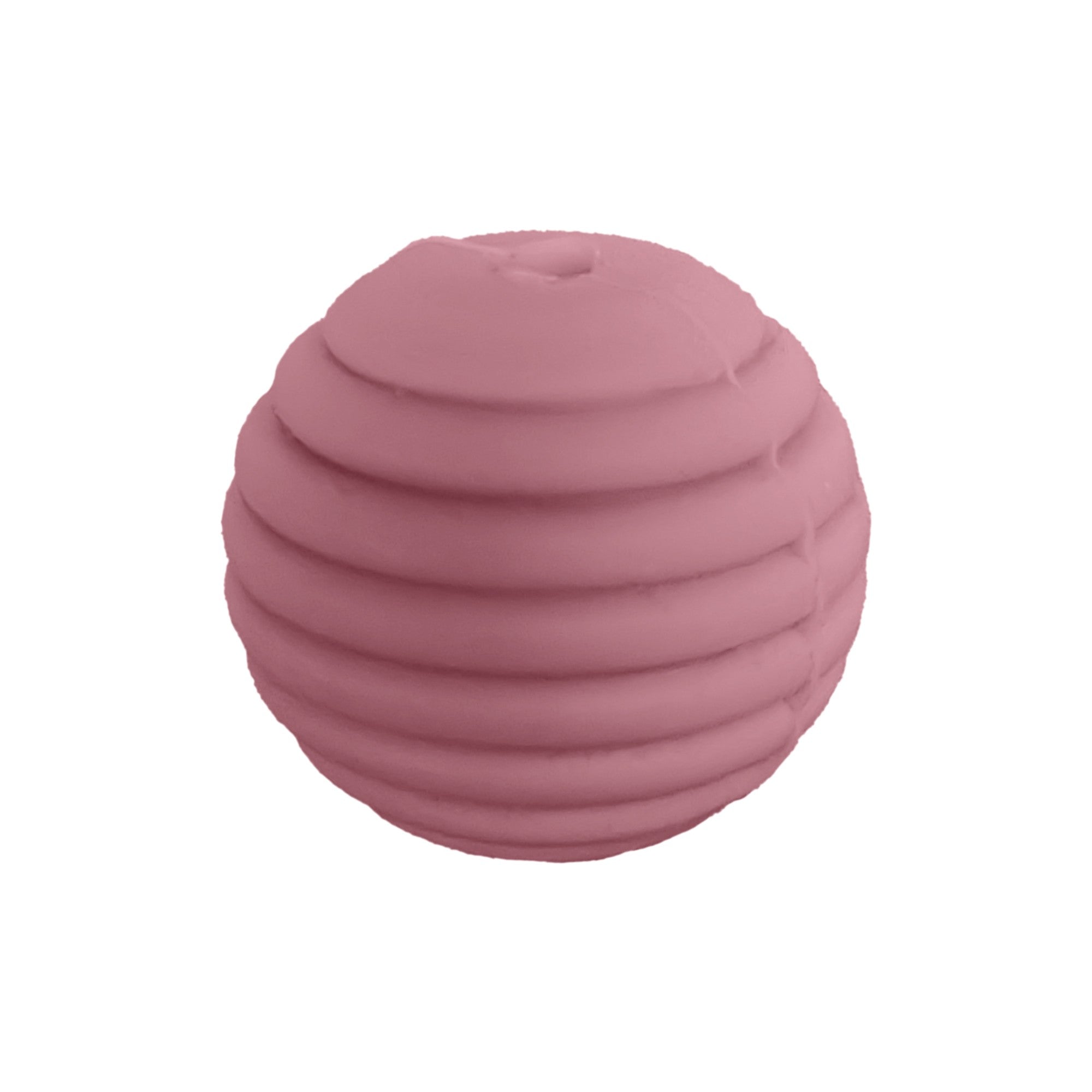 perlina rigata separatore 14x14mm in silicone alimentare rosa antico