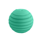 perlina rigata separatore 14x14mm in silicone alimentare giada