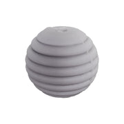 perlina rigata separatore 14x14mm in silicone alimentare grigio perla