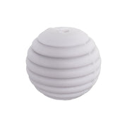 perlina rigata separatore 14x14mm in silicone alimentare bianco