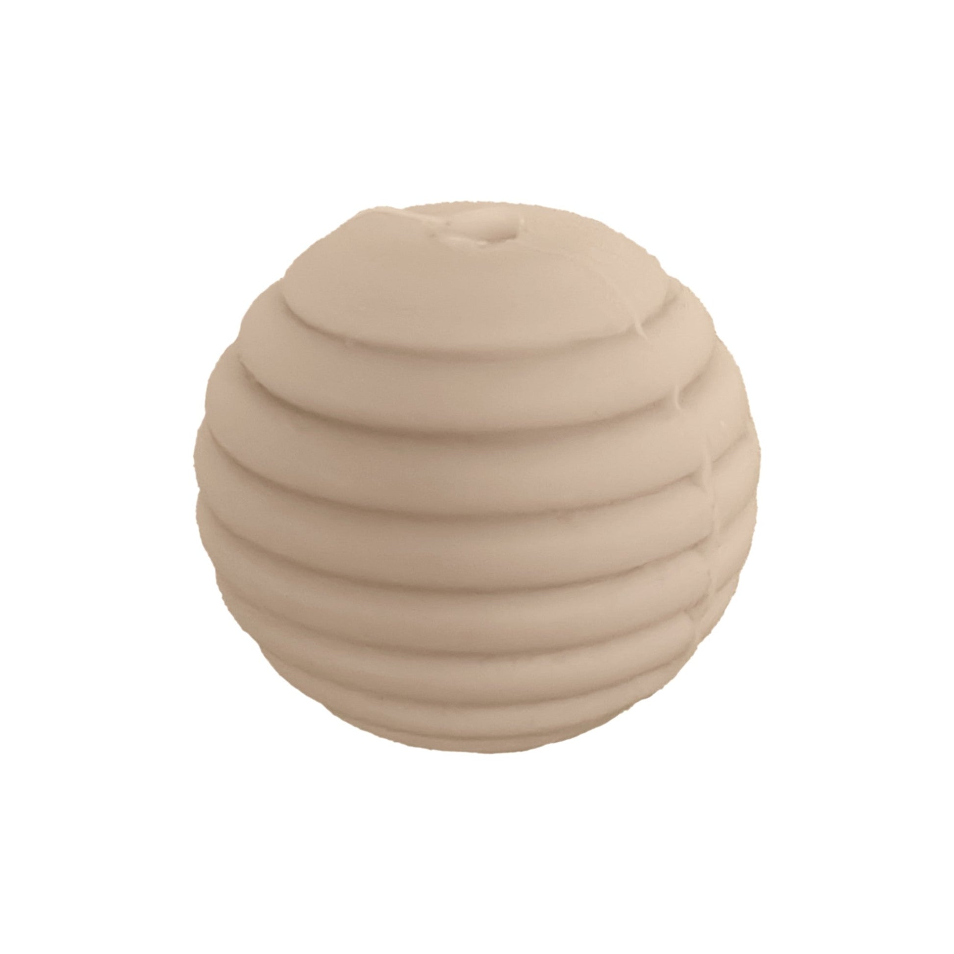 perlina rigata separatore 14x14mm in silicone alimentare beige