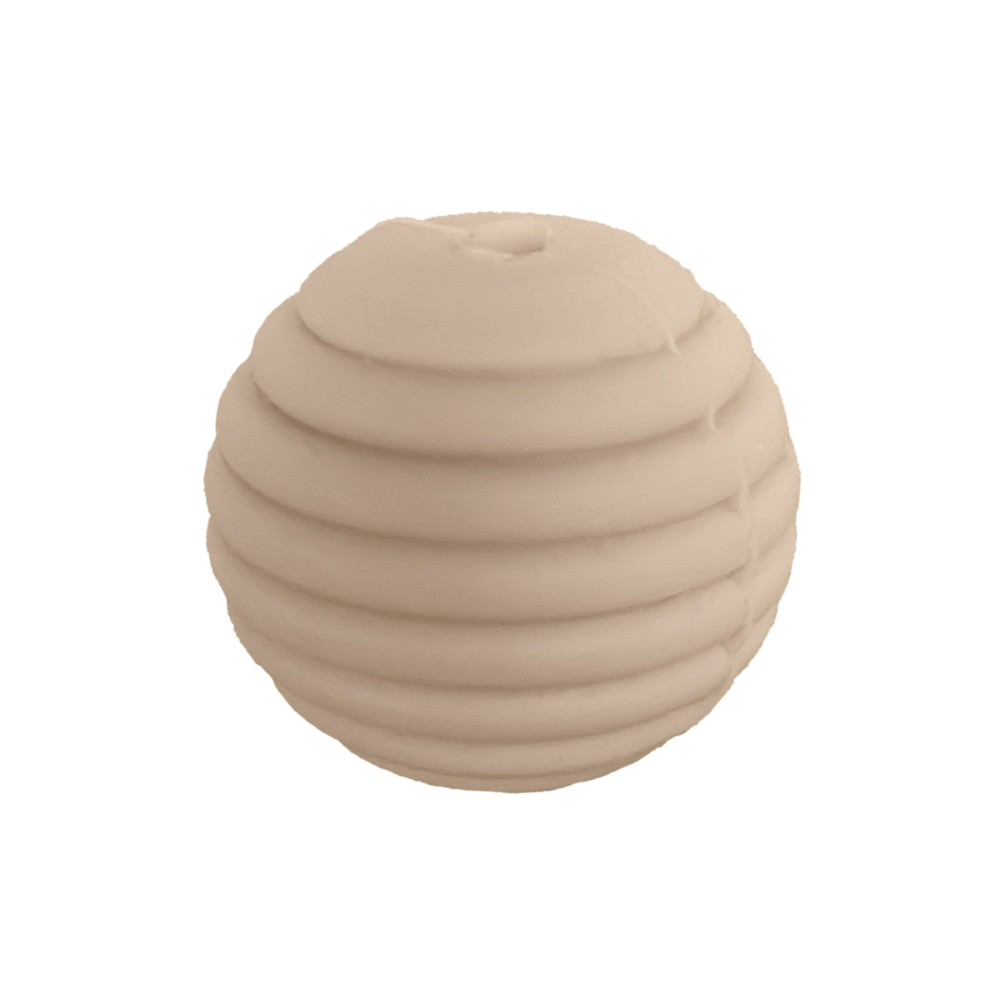 perlina rigata separatore 14x14mm in silicone alimentare beige