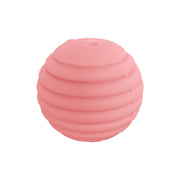 perlina rigata separatore 14x14mm in silicone alimentare salmone