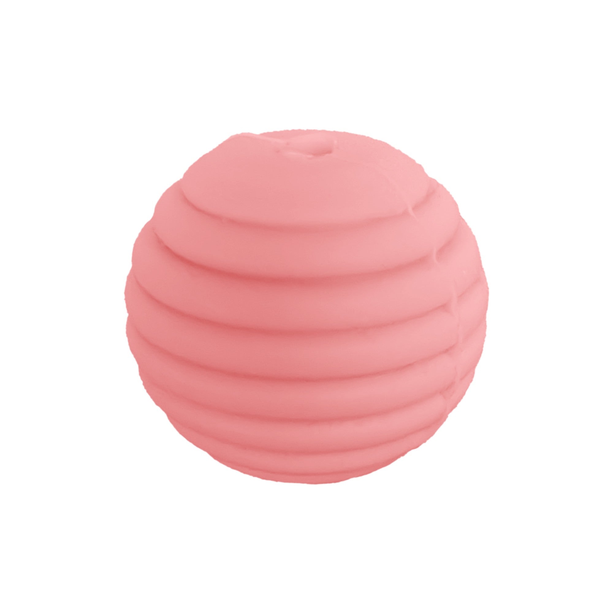 perlina rigata separatore 14x14mm in silicone alimentare salmone