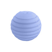perlina rigata separatore 14x14mm in silicone alimentare Azzurro Baby