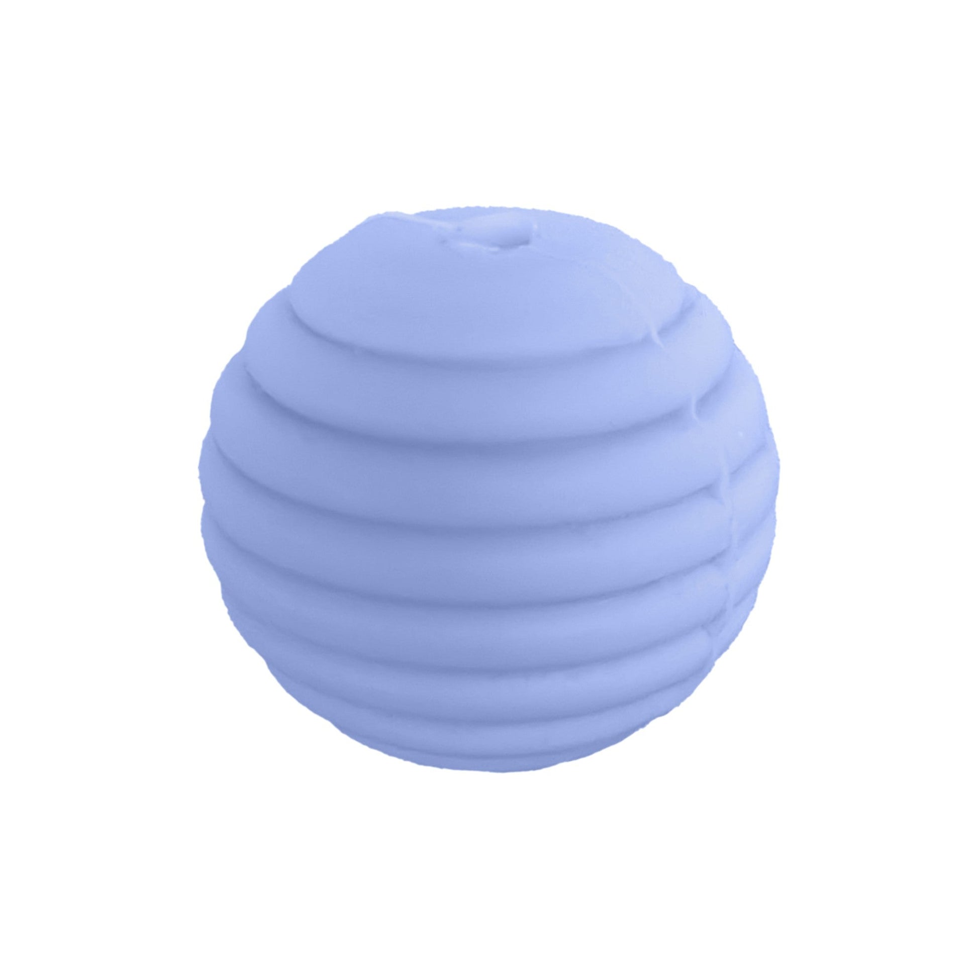 perlina rigata separatore 14x14mm in silicone alimentare Azzurro Baby