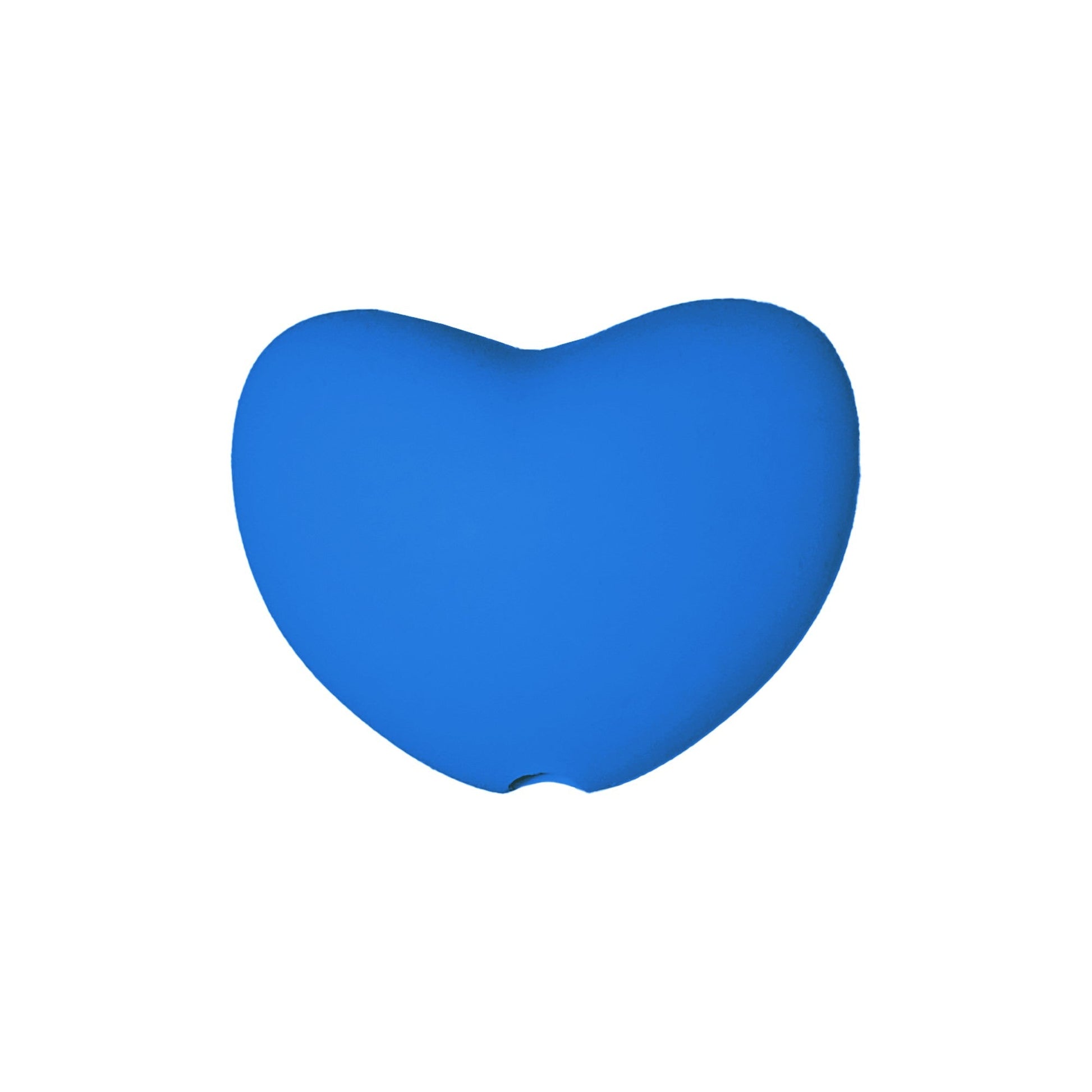 perlina cuore separatore 20x16mm in silicone alimentare bluette
