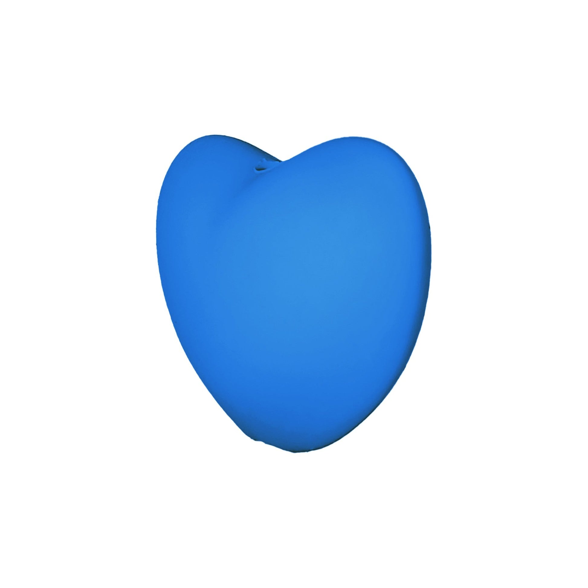 perlina cuore separatore 20x16mm in silicone alimentare bluette