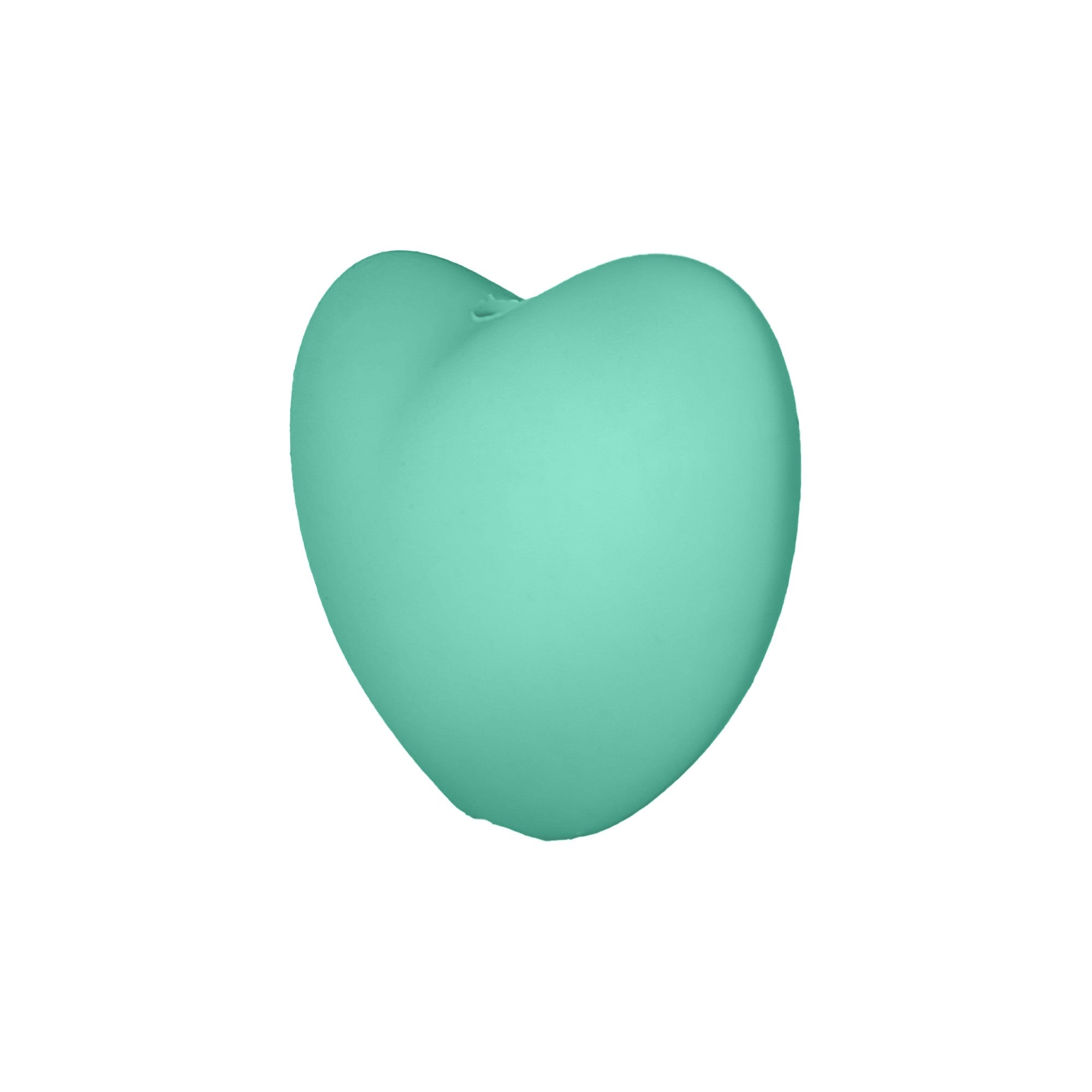 perlina cuore separatore 20x16mm in silicone alimentare verde