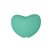 perlina cuore separatore 20x16mm in silicone alimentare verde giada