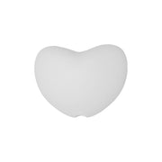perlina cuore separatore 20x16mm in silicone alimentare bianco