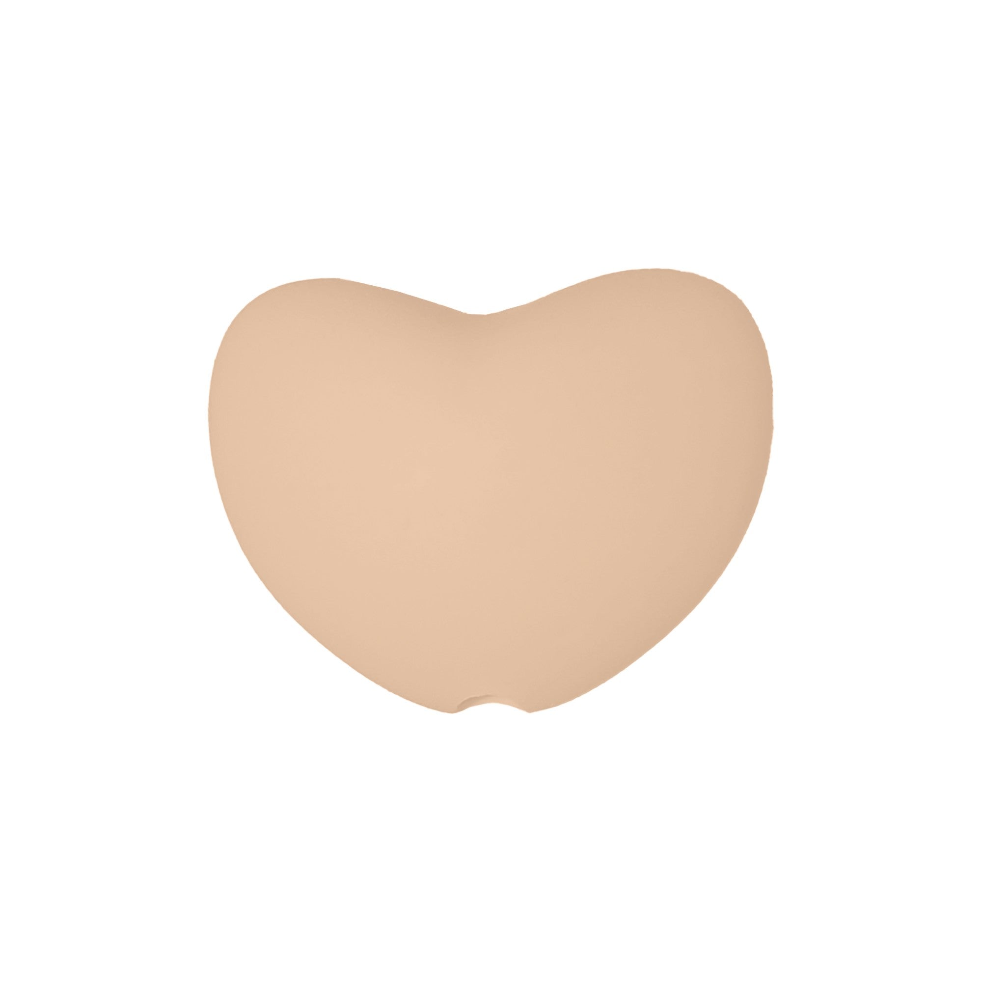 perlina cuore separatore 20x16mm in silicone alimentare beige