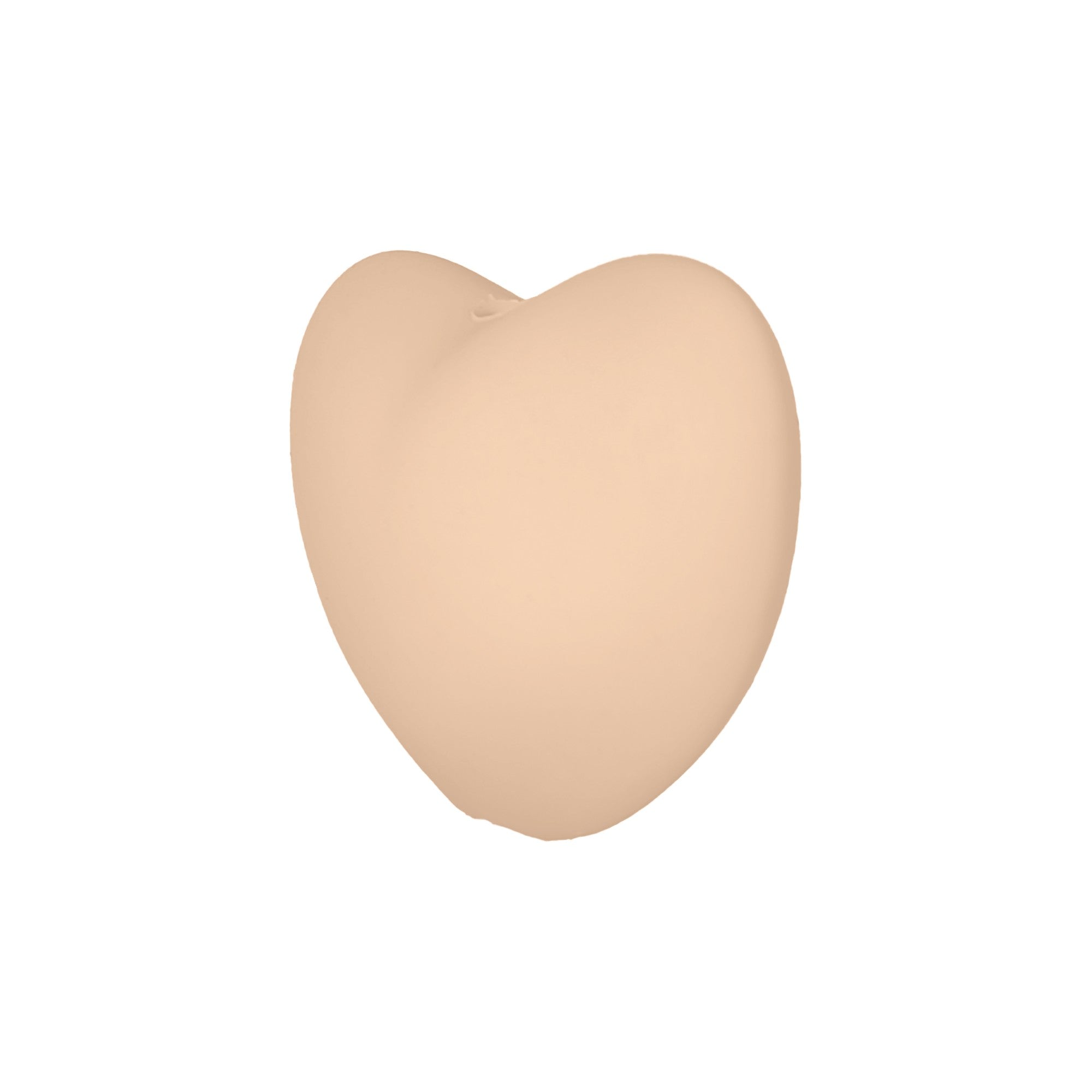 perlina cuore separatore 20x16mm in silicone alimentare beige