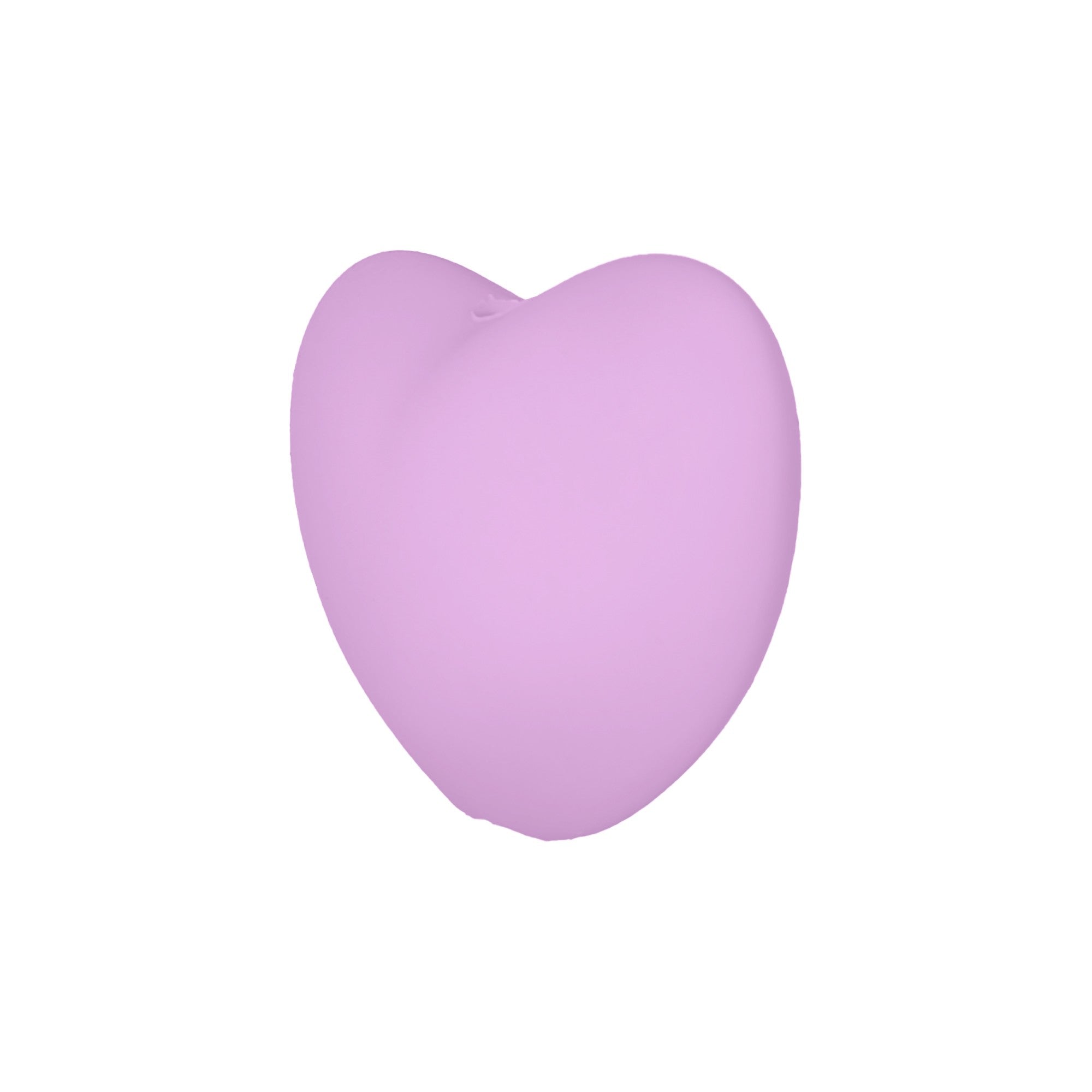 perlina cuore separatore 20x16mm in silicone alimentare rosa