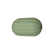 perlina separatore rigato 17x10mm in silicone alimentare verde militare