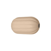 perlina separatore rigato 17x10mm in silicone alimentare beige