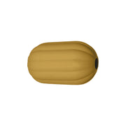 perlina separatore rigato 17x10mm in silicone alimentare giallo senape