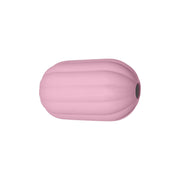perlina separatore rigato 17x10mm in silicone alimentare rosa baby