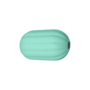 perlina separatore rigato 17x10mm in silicone alimentare verde tiffany