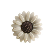 perlina separatore fiore girasole 30x9mm in silicone alimentare beige