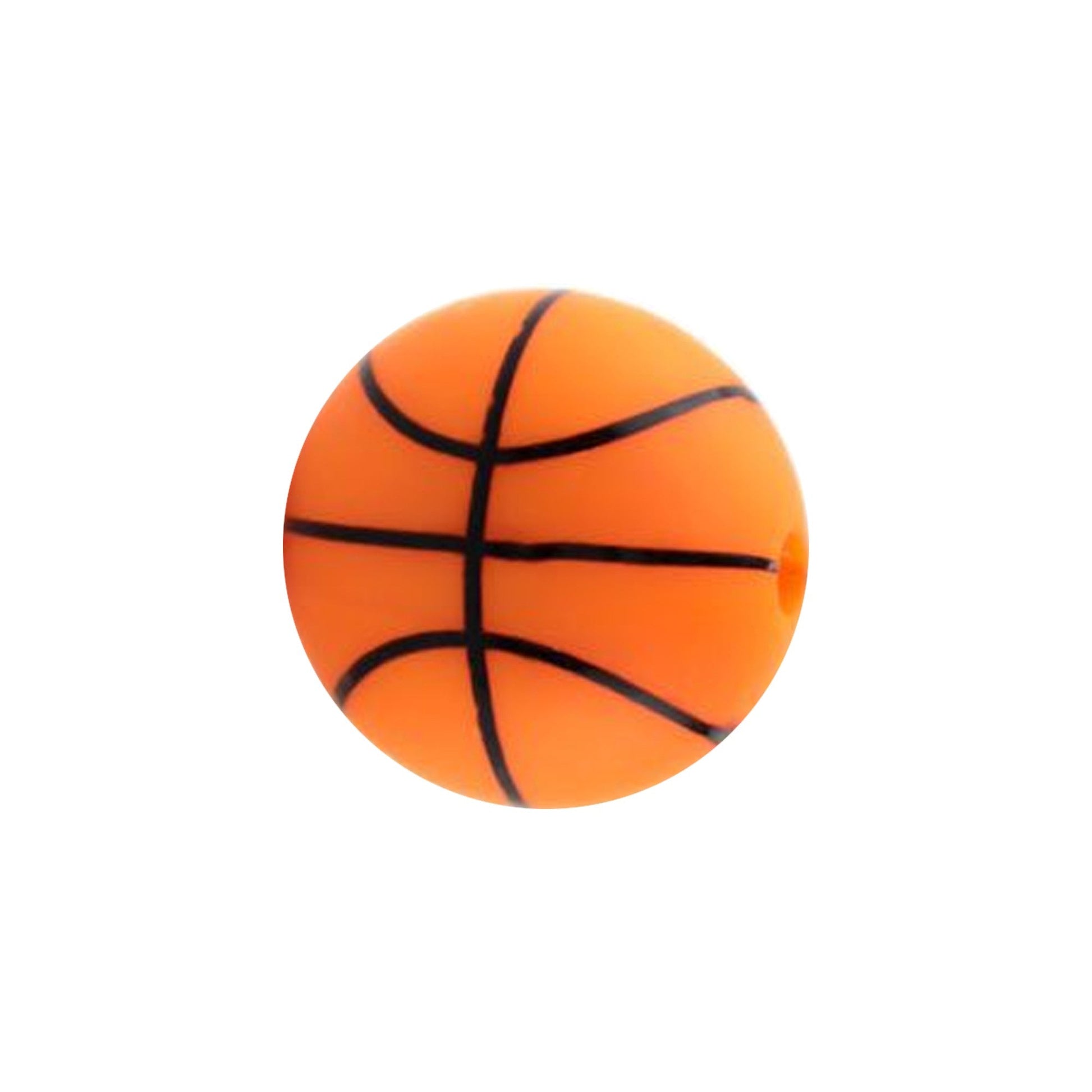 perlina separatore palla da basket 15mm in silicone alimentare arancione