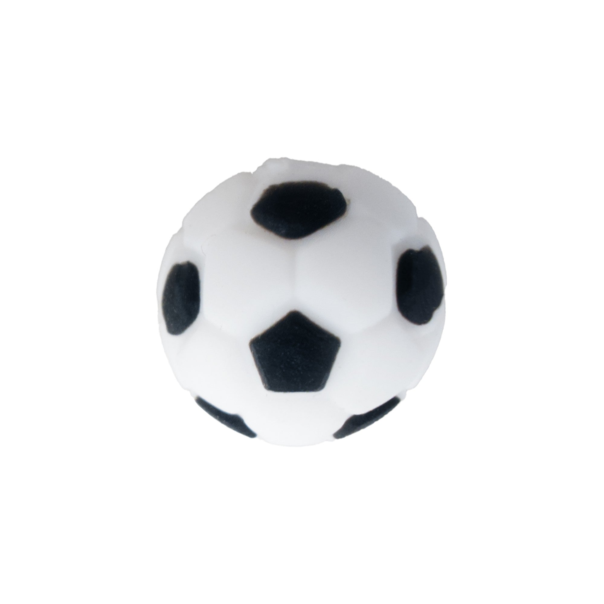 perlina separatore palla da calcio 15mm in silicone alimentare Bianco