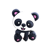 perlina separatore panda 28x23mm in silicone alimentare nero bianco rosa